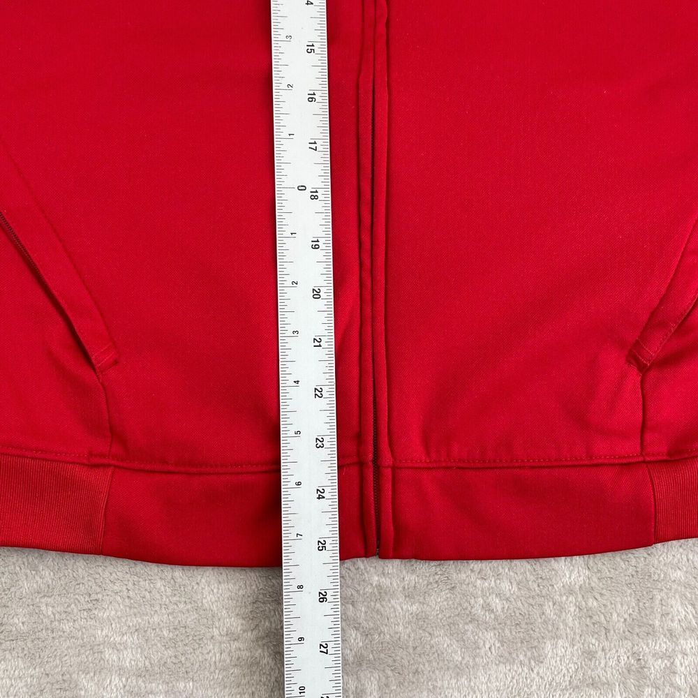 Nebraska Cornhuskers Adidas Jacket Men Large (Fits Like Med) Red Full Zip Pocket - Picture 9 of 12